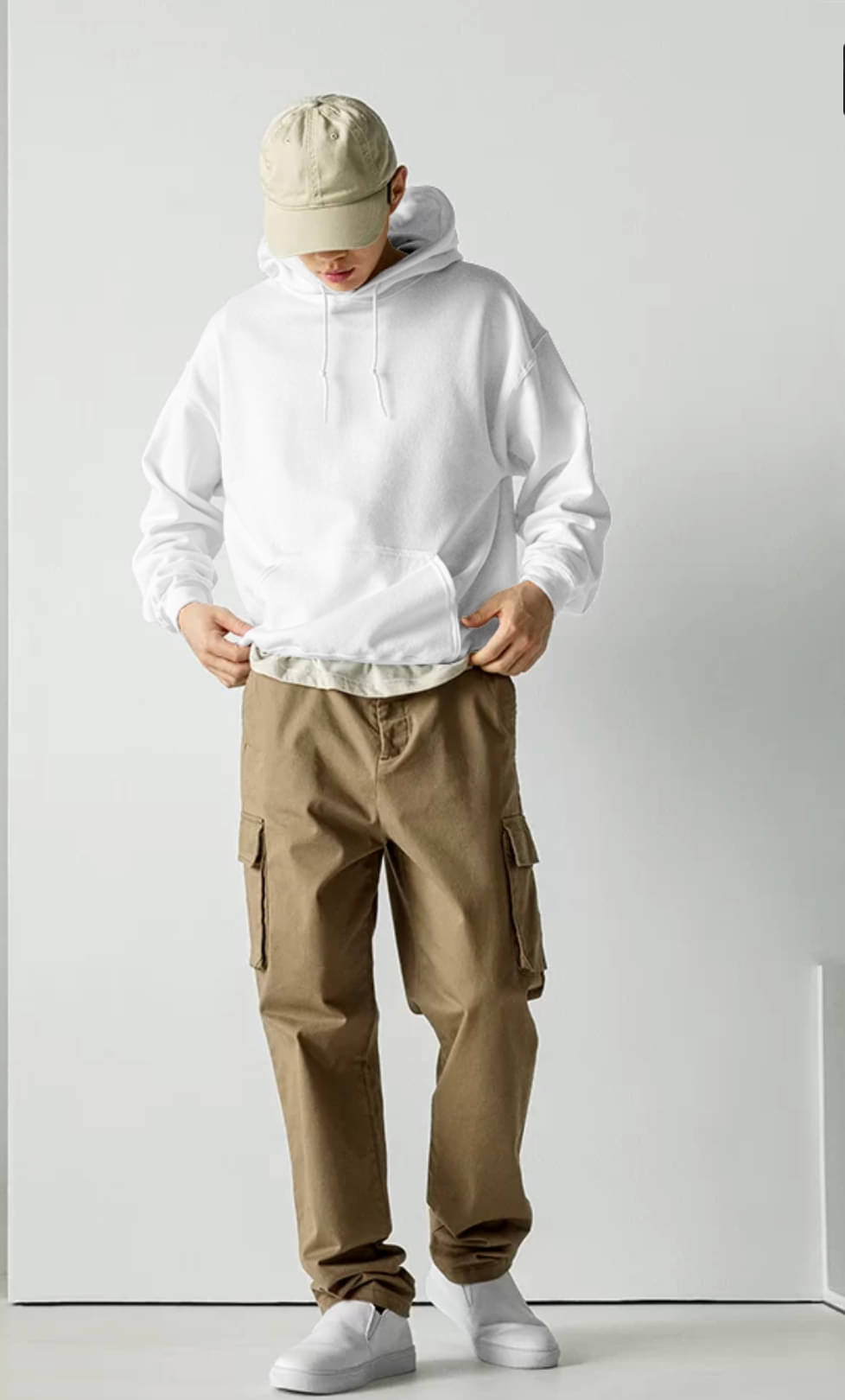     			HARPITA Fleece Hooded Men's Sweatshirt - White ( Pack of 1 )