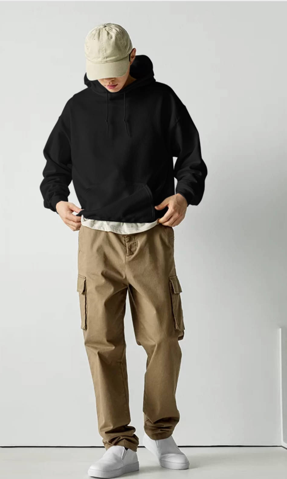     			HARPITA Fleece Hooded Men's Sweatshirt - Black ( Pack of 1 )
