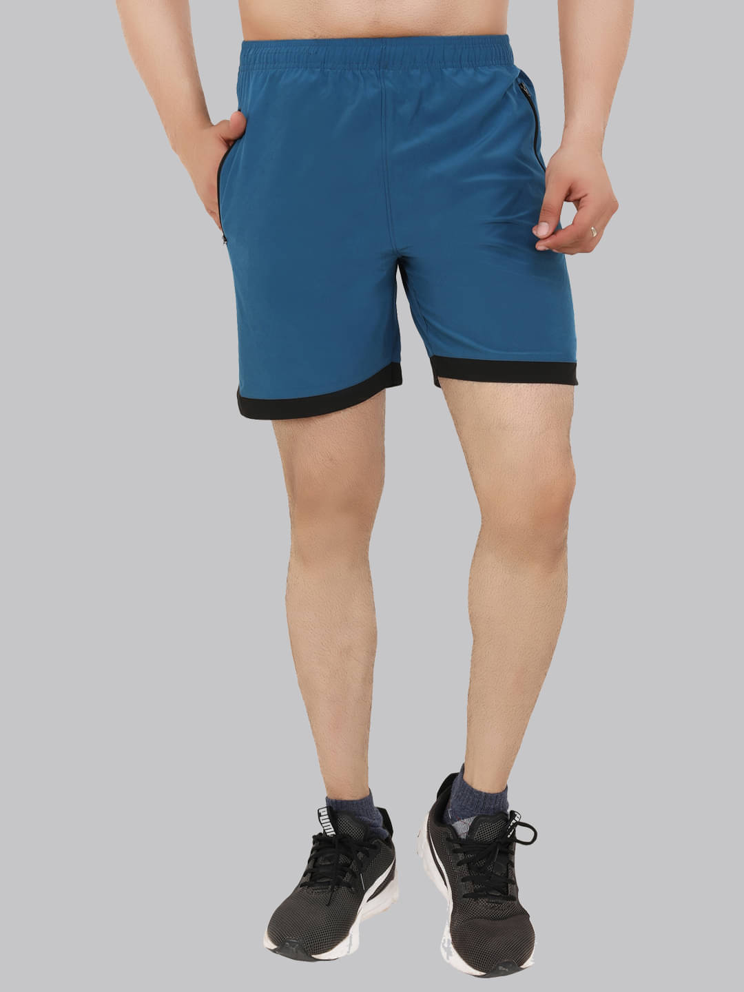     			NEVER LOSE Turquoise Polyester Men's Shorts ( Pack of 1 )