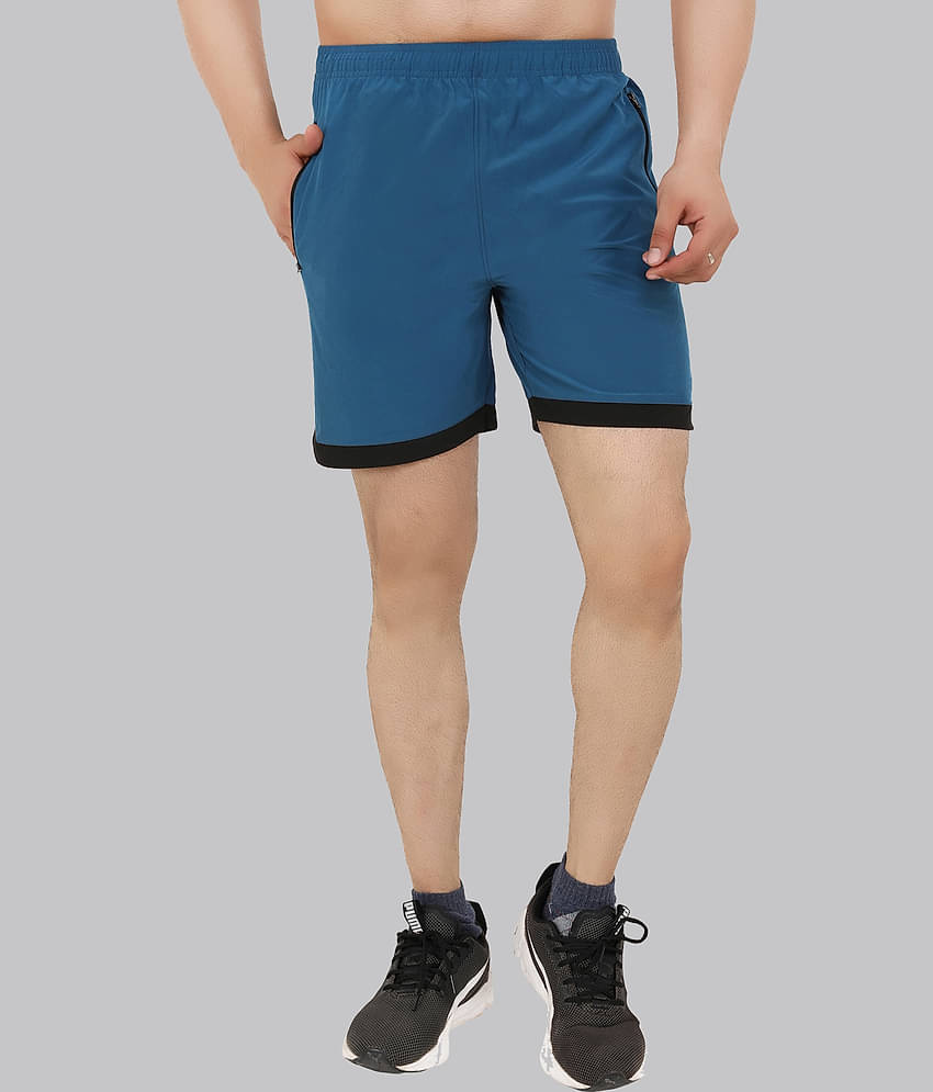 NEVER LOSE Turquoise Polyester Men's Shorts ( Pack of 1 )