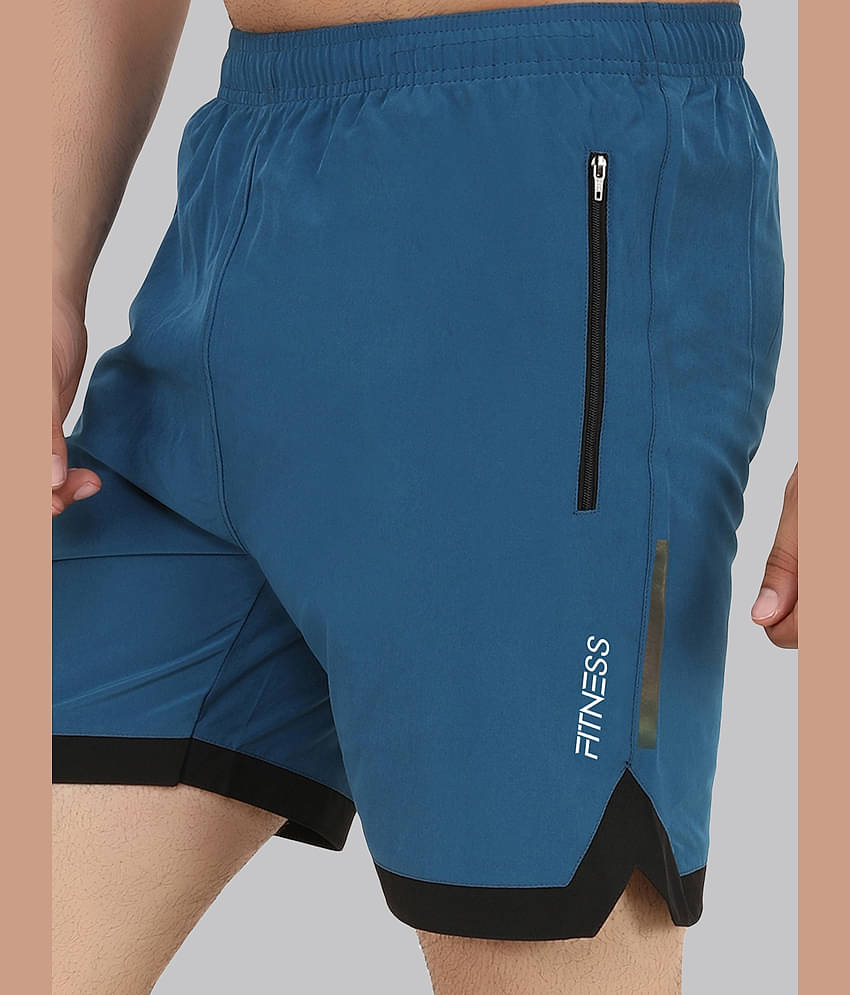 NEVER LOSE Turquoise Polyester Men's Shorts ( Pack of 1 )