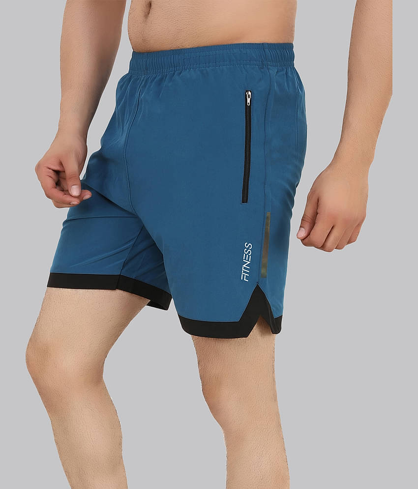 NEVER LOSE Turquoise Polyester Men's Shorts ( Pack of 1 )