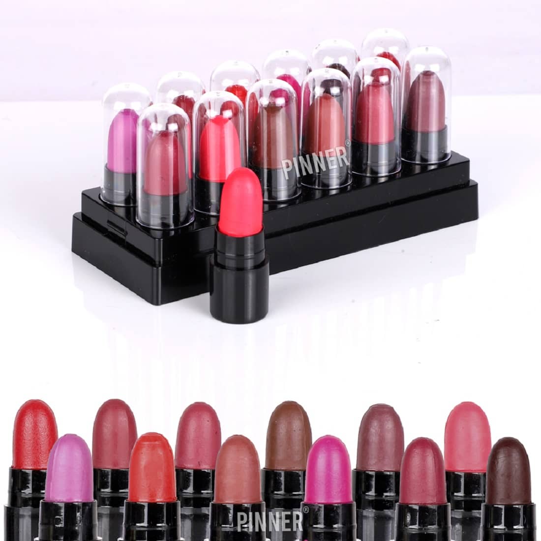 Pinner Minis Pout Party Matte Lipstick Highly Pigmented Mini Lipsticks (Set of 12 )