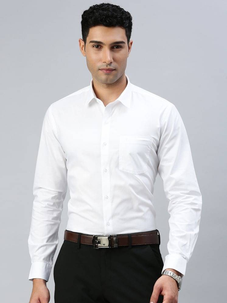     			Ramraj cotton Cotton Regular Fit Full Sleeves Men's Formal Shirt - White ( Pack of 1 )