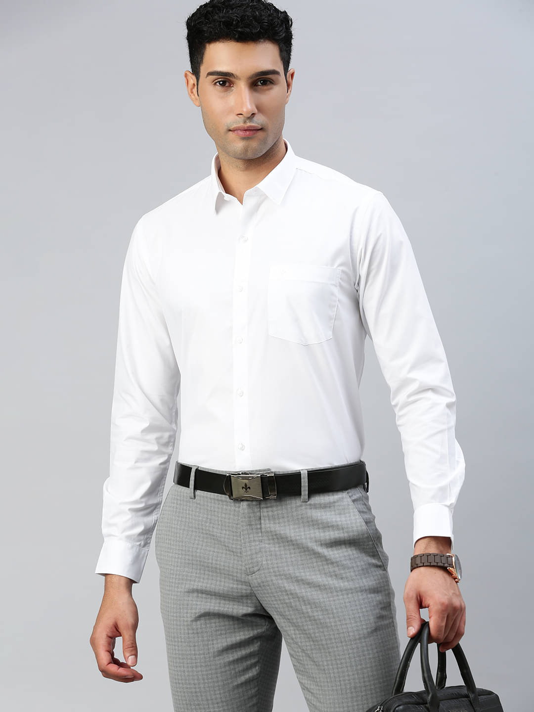 Ramraj cotton Cotton Regular Fit Full Sleeves Men's Formal Shirt - White ( Pack of 1 ) Ramraj cotton Cotton Regular Fit Full Sleeves Men's Formal Shirt - White ( Pack of 1 )