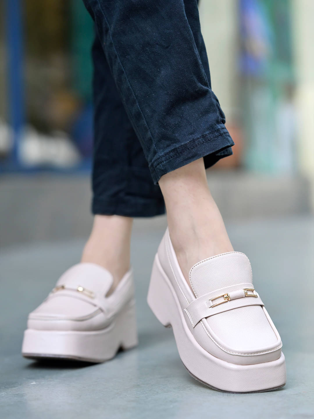 Shoetopia Beige Women's Loafers Shoetopia Beige Women's Loafers