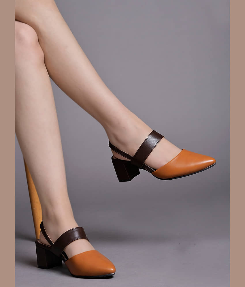 Shoetopia Tan Women's Pumps Heels - Heels | Buy online on ZillyBuy
