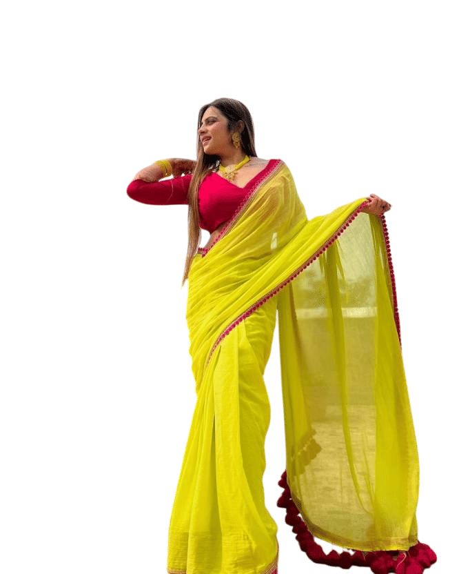     			Sitanjali Georgette Solid Saree With Unstitched Blouse Piece ( Light Green )