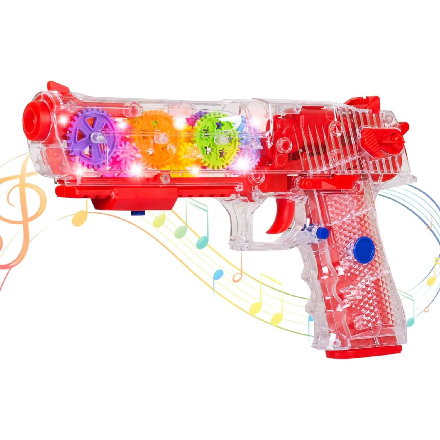     			3D Concept Gear Toy Gun with Flashing LED Lights and Musical Sounds for Kids/Gifts/Toddlers | Multi Color, Power Source: 3xAA Battery (Not Included)