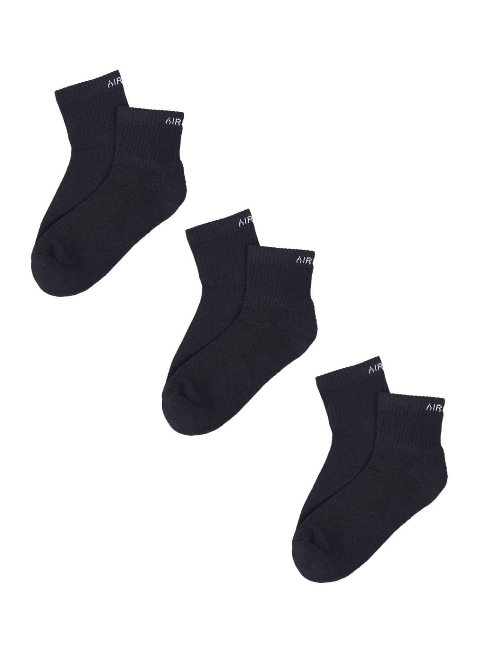 AIR GARB Pack of 3 Men's Cotton Ankle Length Socks ( Black ) AIR GARB Pack of 3 Men's Cotton Ankle Length Socks ( Black )