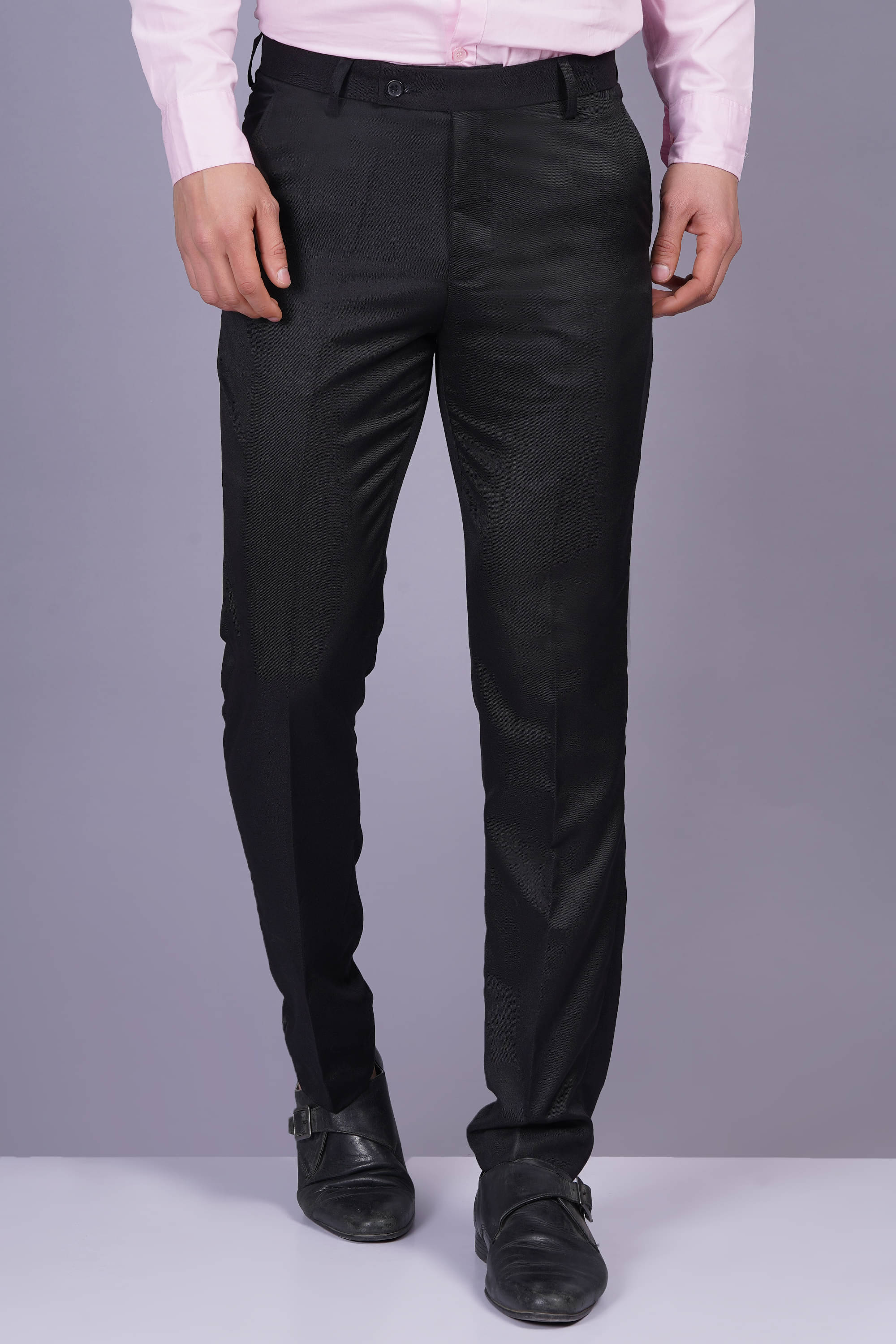     			AXOLOTL Regular Flat Men's Formal Trouser - Black ( Pack of 1 )