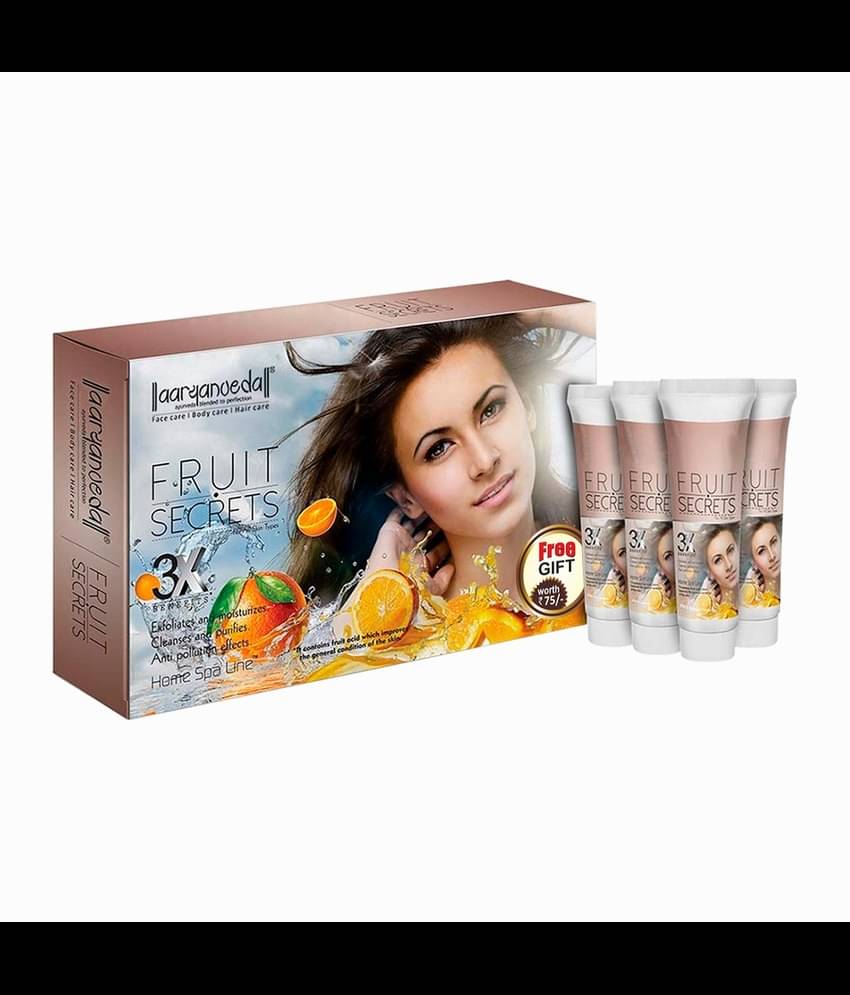 Aaryanveda Fruit Secrets Facial Kit, Nourishing & Brightening Treatment for Glowing Skin, 80g Aaryanveda Fruit Secrets Facial Kit, Nourishing & Brightening Treatment for Glowing Skin, 80g