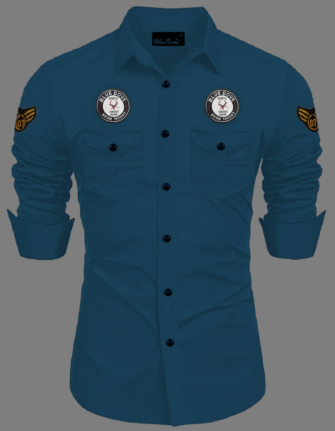 Blue dove Cotton Blend Regular Fit Solids Full Sleeves Men's Casual Shirt - Green ( Pack of 1 ) Blue dove Cotton Blend Regular Fit Solids Full Sleeves Men's Casual Shirt - Green ( Pack of 1 )