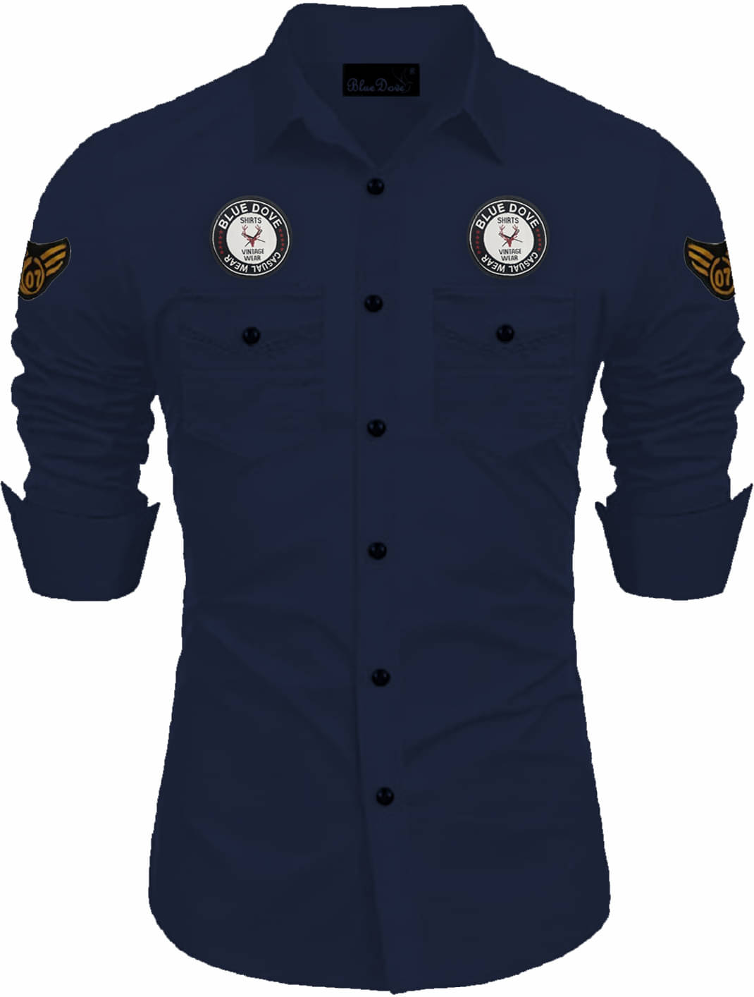 Blue dove Cotton Blend Regular Fit Solids Full Sleeves Men's Casual Shirt - Blue ( Pack of 1 ) Blue dove Cotton Blend Regular Fit Solids Full Sleeves Men's Casual Shirt - Blue ( Pack of 1 )