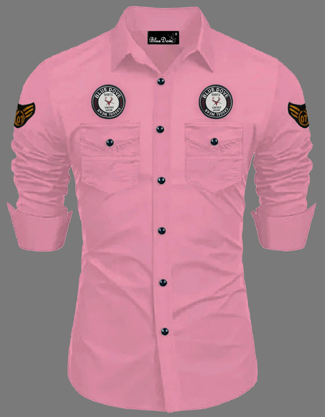 Blue dove Cotton Blend Regular Fit Solids Full Sleeves Men's Casual Shirt - Pink ( Pack of 1 ) Blue dove Cotton Blend Regular Fit Solids Full Sleeves Men's Casual Shirt - Pink ( Pack of 1 )