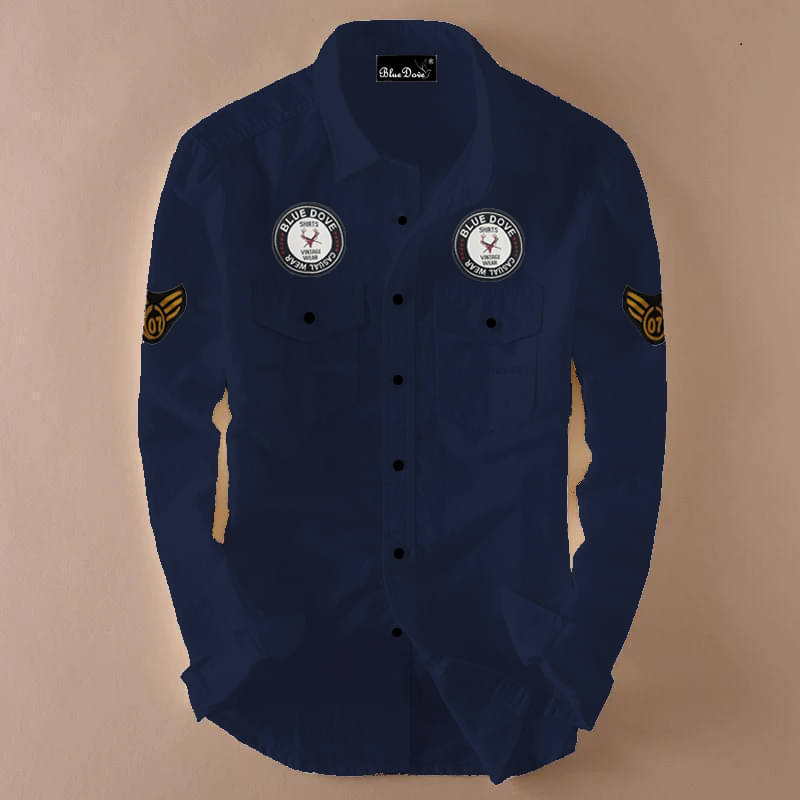 Blue dove Cotton Blend Regular Fit Solids Full Sleeves Men's Casual Shirt - Blue ( Pack of 1 )     			Blue dove Cotton Blend Regular Fit Solids Full Sleeves Men's Casual Shirt - Blue ( Pack of 1 )