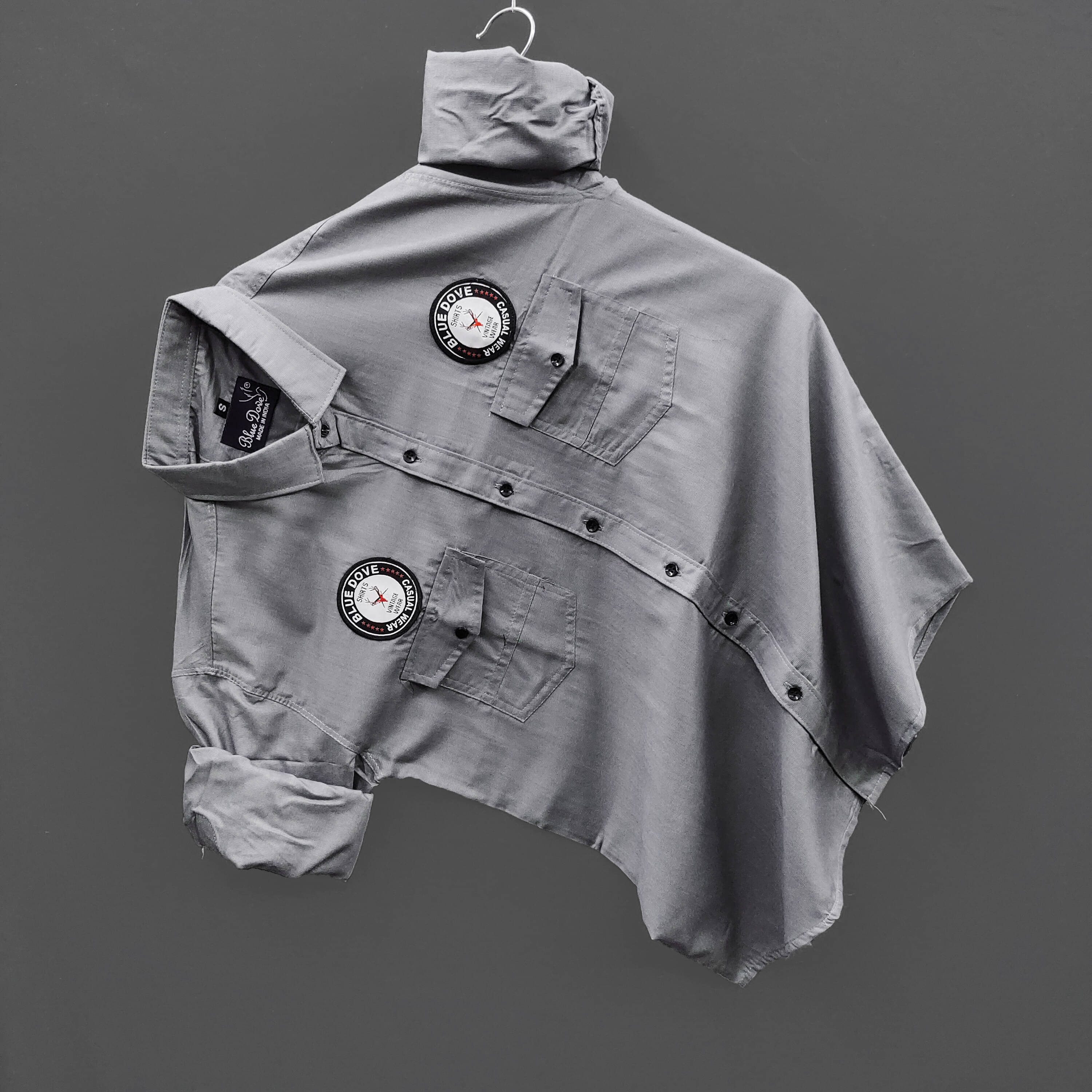 Blue dove Cotton Blend Regular Fit Solids Full Sleeves Men's Casual Shirt - Grey ( Pack of 1 )     			Blue dove Cotton Blend Regular Fit Solids Full Sleeves Men's Casual Shirt - Grey ( Pack of 1 )