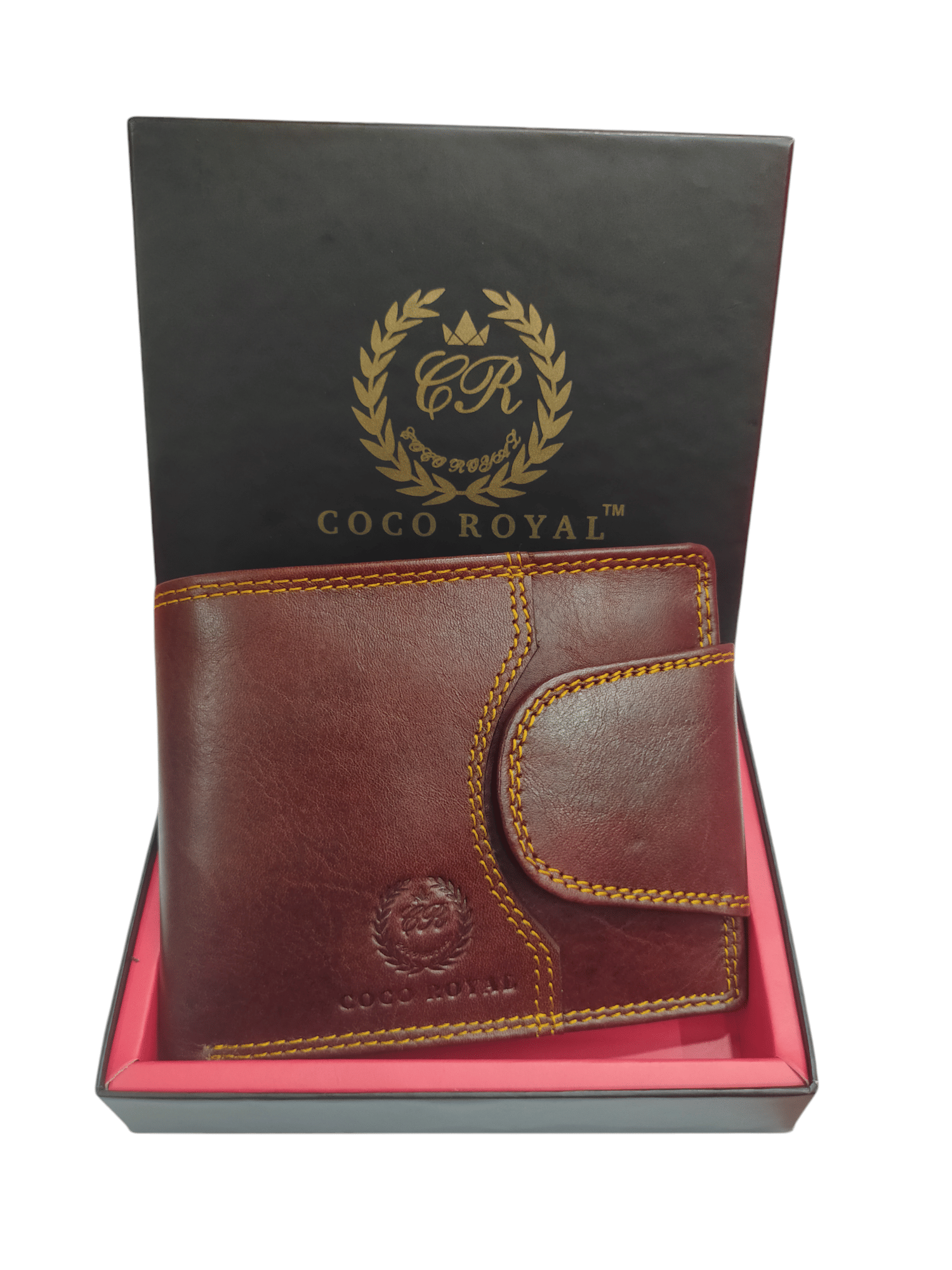 COCO ROYAL 100% Leather Solid Men's Two Fold Wallet With 10 Slots For Card ( Brown , Pack of 1 ) - Handbags | Buy online on ZillyBuy
