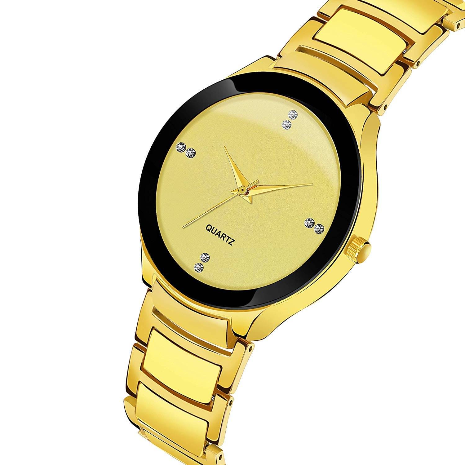     			Cosmic Gold PU Analog Men's Watch