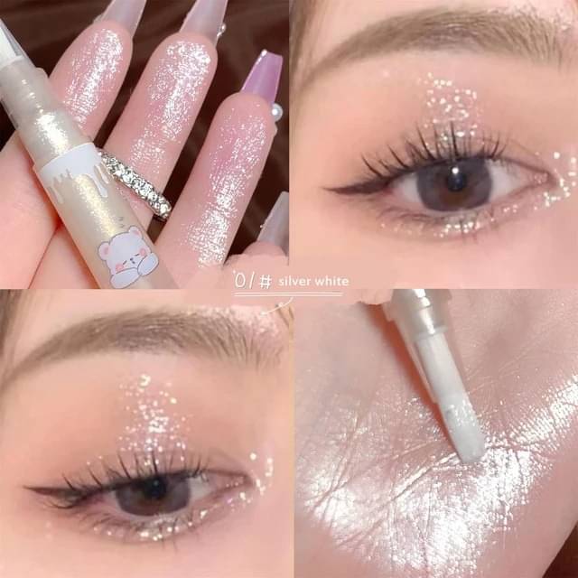 DAIMANPU Silver Shimmer Pencil Eye Shadow 5 DAIMANPU Silver Shimmer Pencil Eye Shadow 5