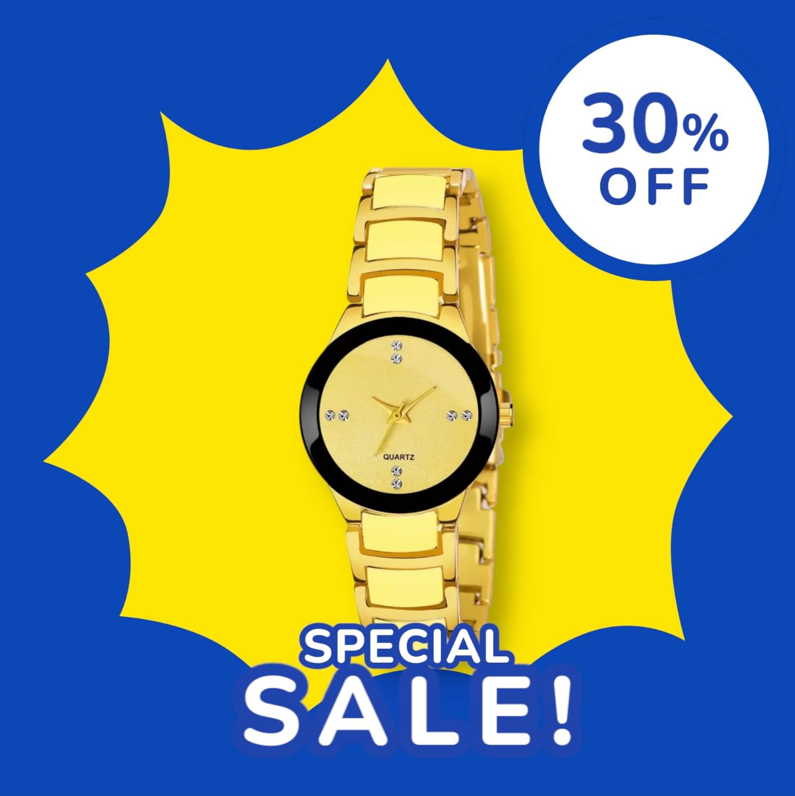     			DECLASSE Gold PU Analog Womens Watch