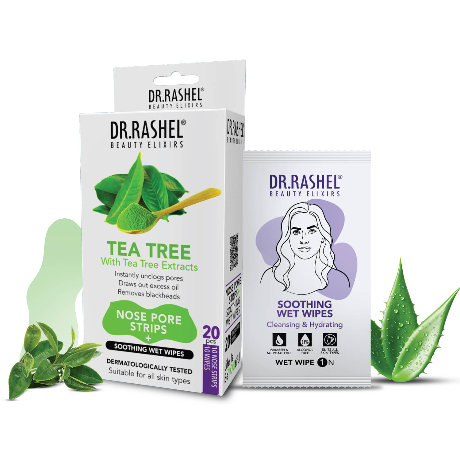 DR.RASHEL Tea Tree nose strips pores cleansing for all skin types and for Men and Women(10 strips) DR.RASHEL Tea Tree nose strips pores cleansing for all skin types and for Men and Women(10 strips)