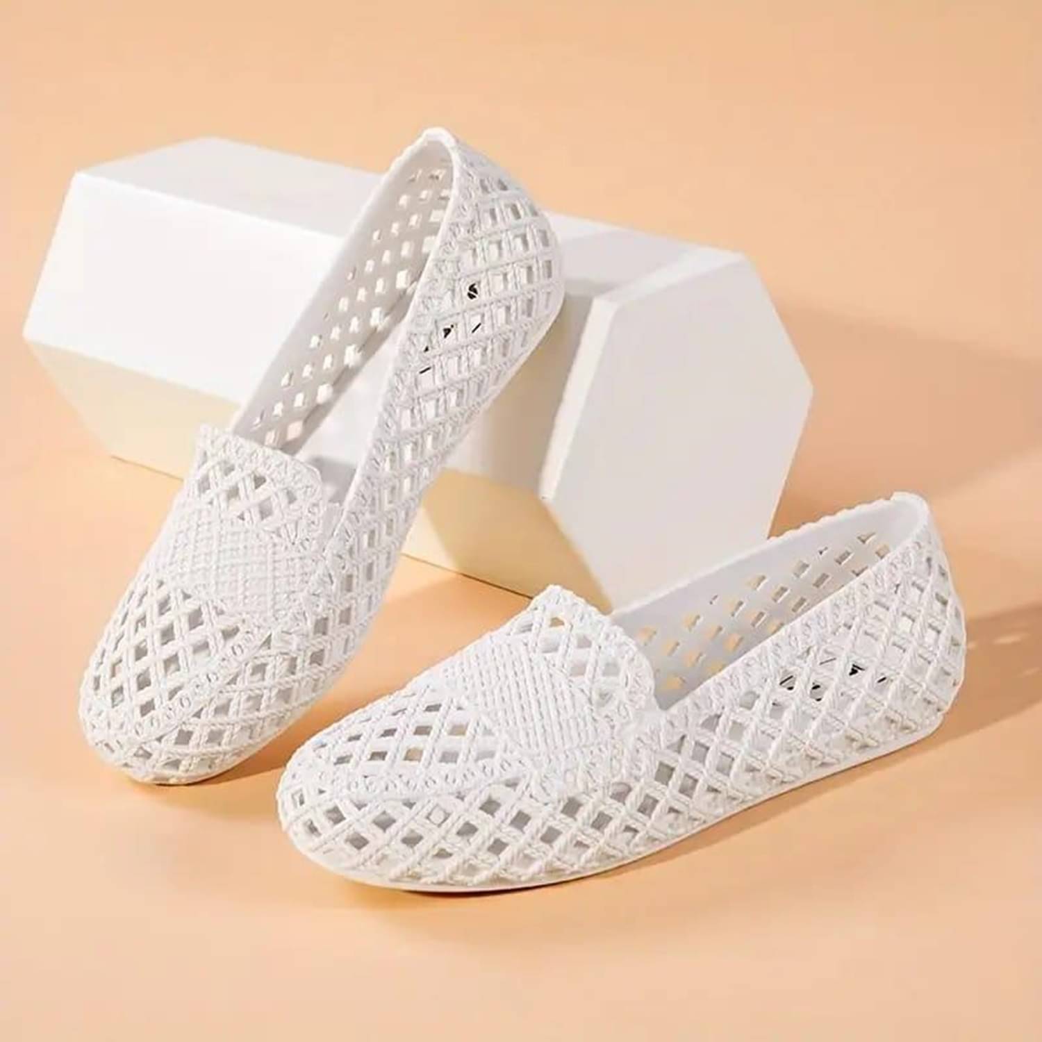     			Deals4you White Women's Loafers