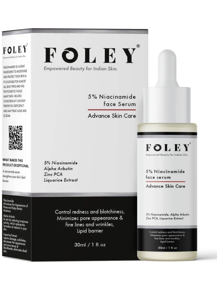 FOLEY 5% Niacinamide Face Serum with Alpha Arbutin for Acne Marks , Control Redness , 30 ml