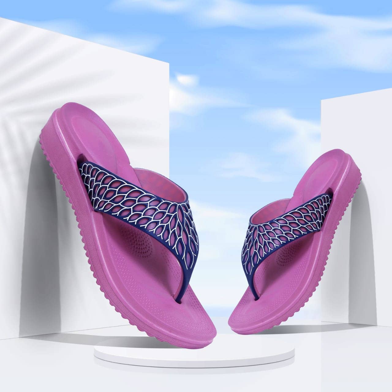 FUNRUN100nu Pink Women's Daily Slipper