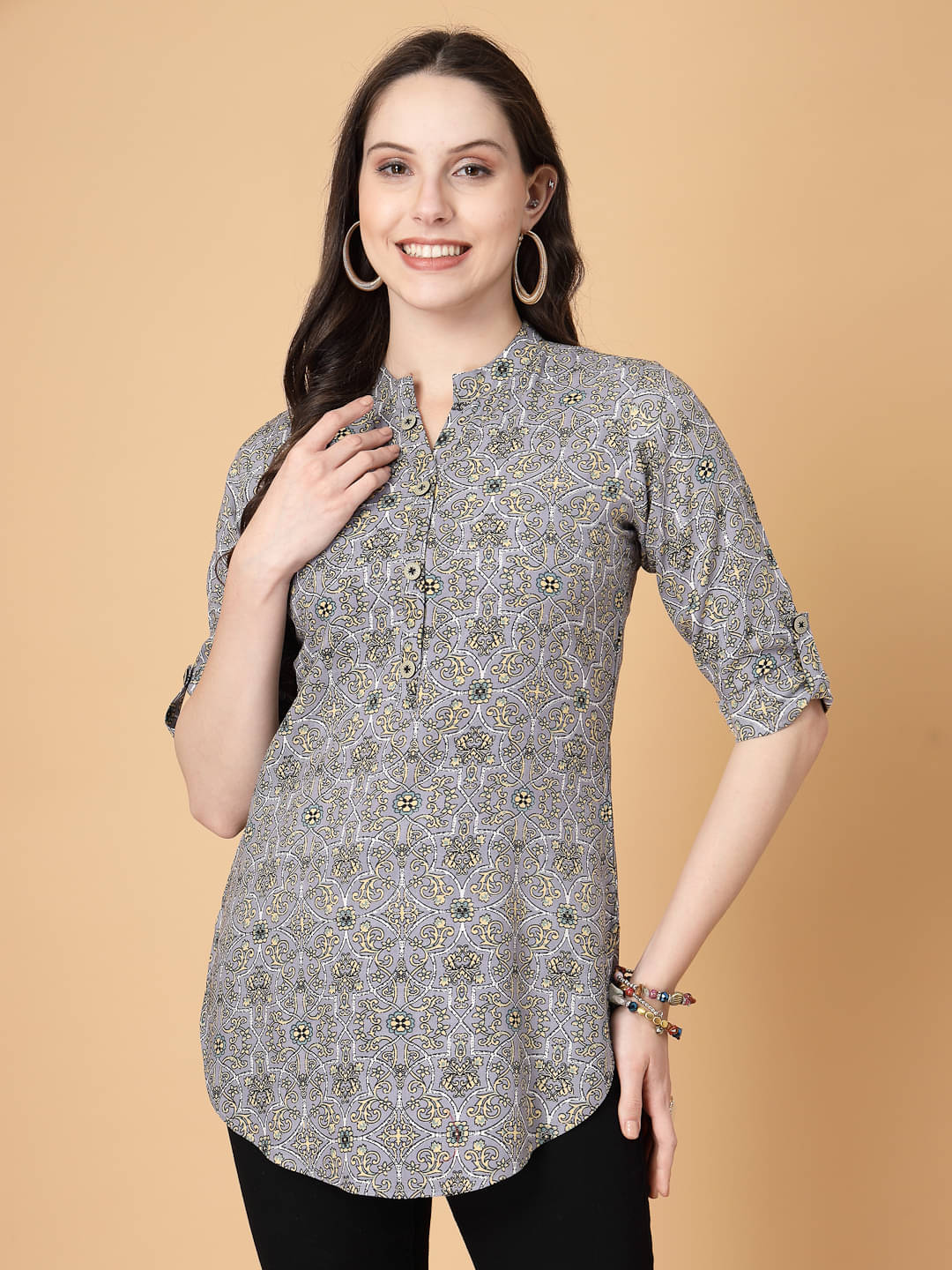 Rayon Short Kurti For Women (Pack of 1) Rayon Short Kurti For Women (Pack of 1)