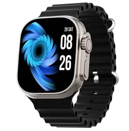     			GT GLOTIME AMOLED BT Calling Rubber Upto 1-2 days Smart Watch Black