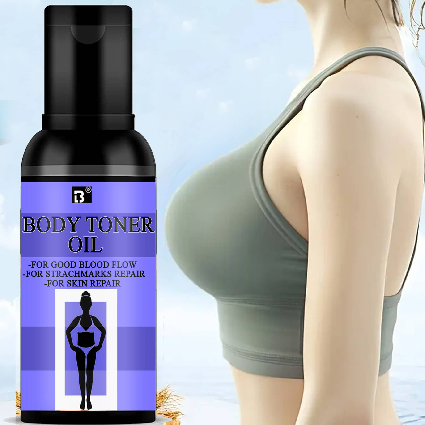 LA'Beardex Body Toner Oil Gel