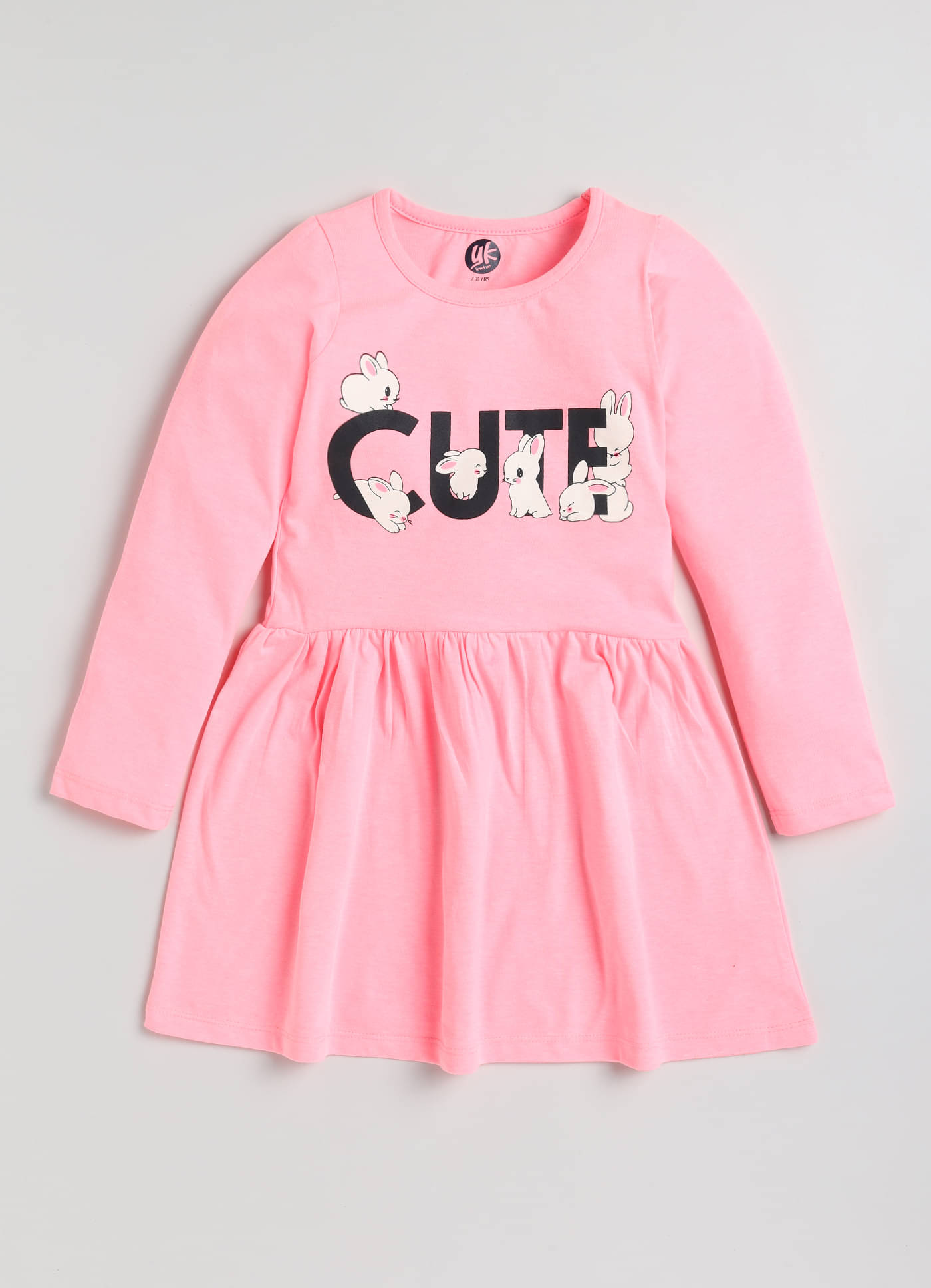Lazy Shark Cotton Blend A-line Dress For Girls ( Pack of 1 , Pink ) Lazy Shark Cotton Blend A-line Dress For Girls ( Pack of 1 , Pink )