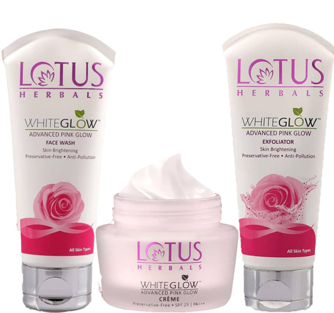     			Lotus Herbals Purglow Advanced Pink Glow Day Cream 50g , Facewash 100g , Exfoliater 100G (Pack of 3)