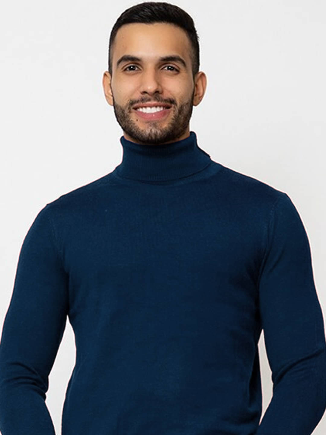 Merriment Woollen High Neck Men's Full Sleeves Pullover Sweater - Teal ( Pack of 1 ) Merriment Woollen High Neck Men's Full Sleeves Pullover Sweater - Teal ( Pack of 1 )