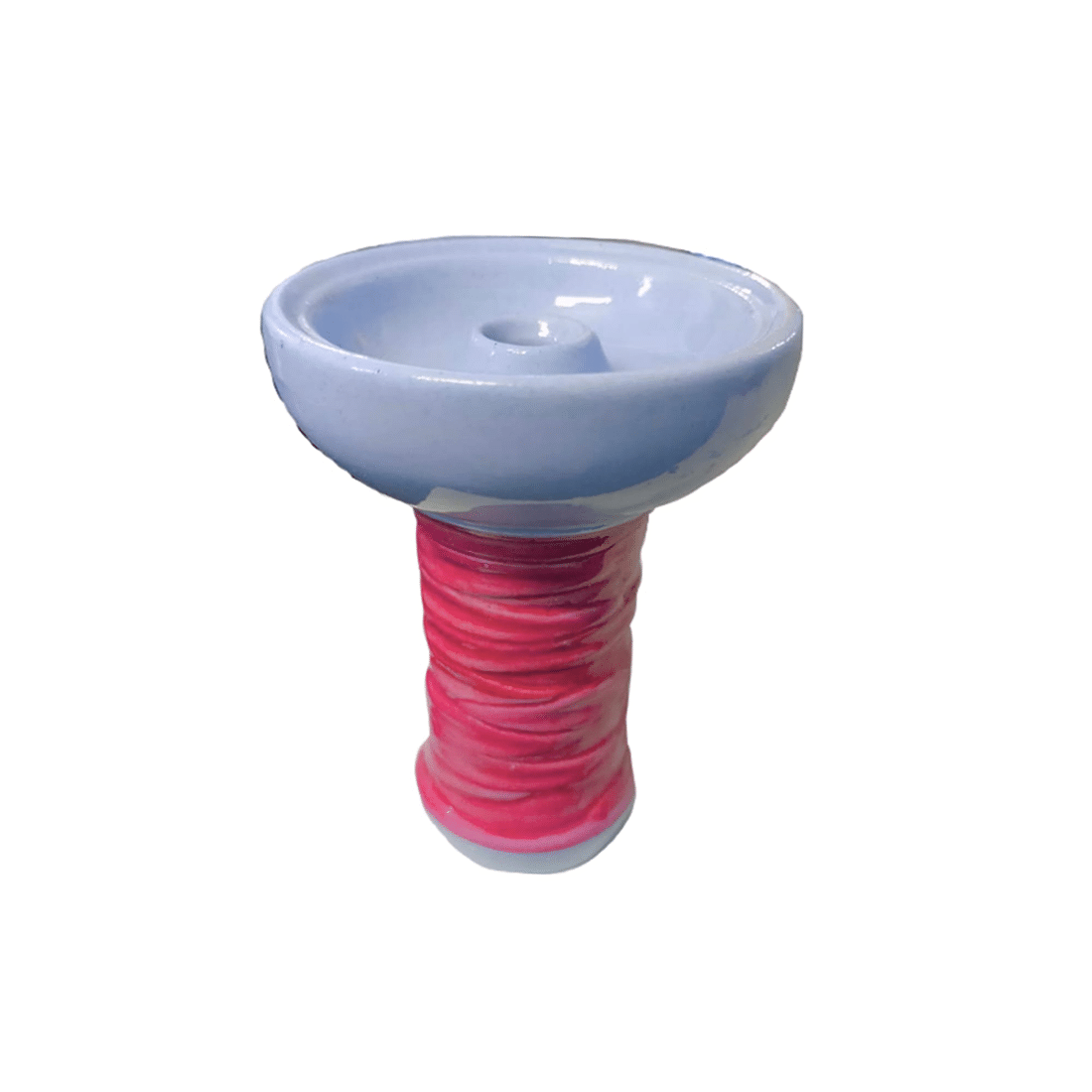     			PUFF SMART American Phunnel Ceramic Chillum (White & Red Handle)