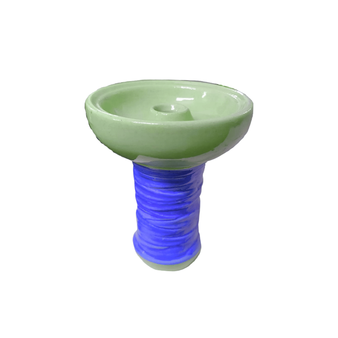     			PUFF SMART American Phunnel Ceramic Chillum (White & Blue Handle)