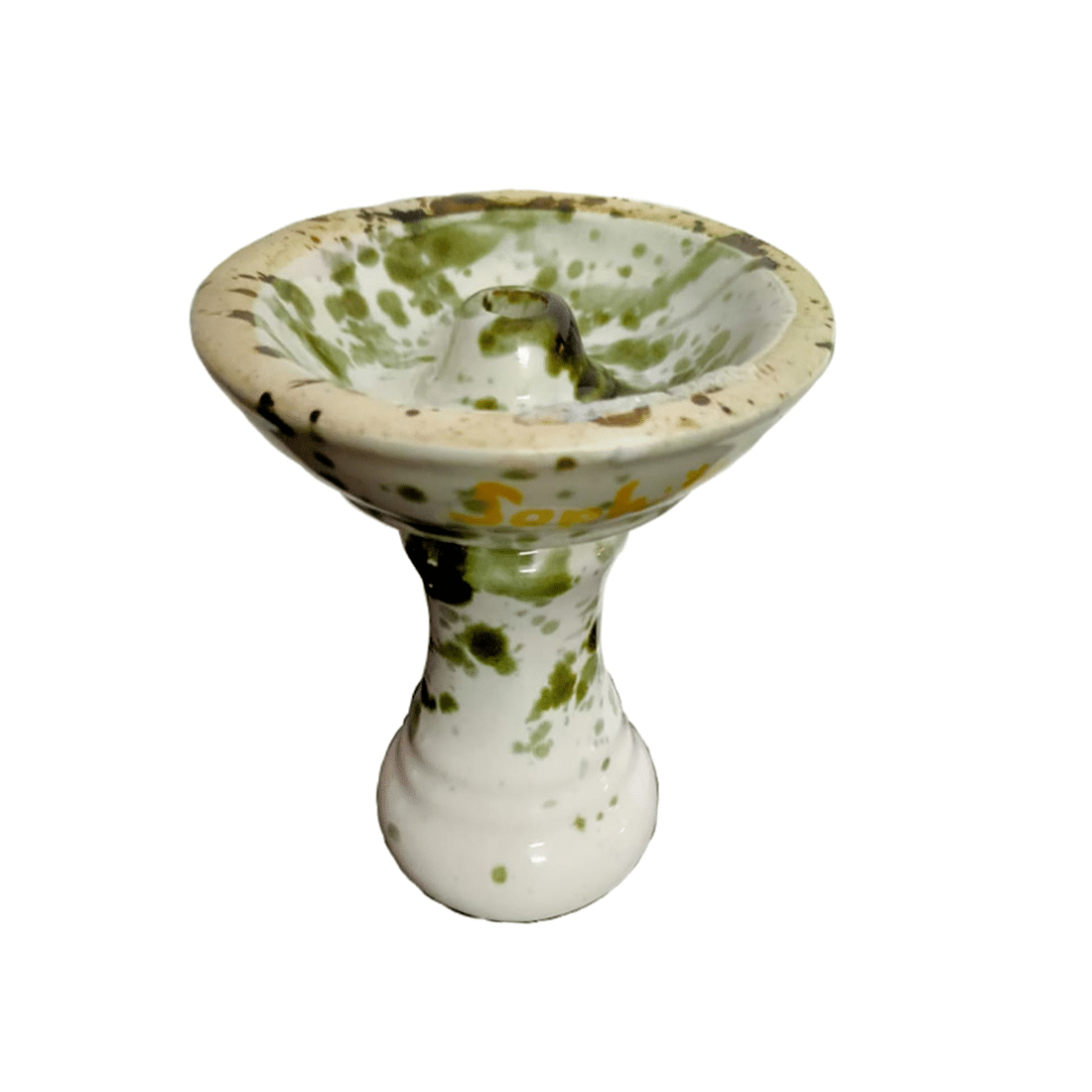     			PUFF SMART American Phunnel Ceramic Chillum (White & Green Shade)