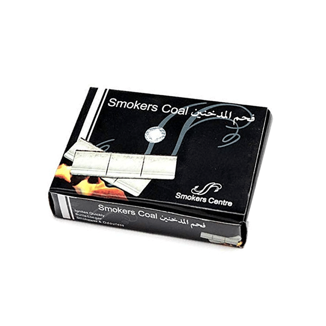 PUFF SMART Smokers Silver Coconut Coal (30 pcs) Rectangle Shape Charcoal