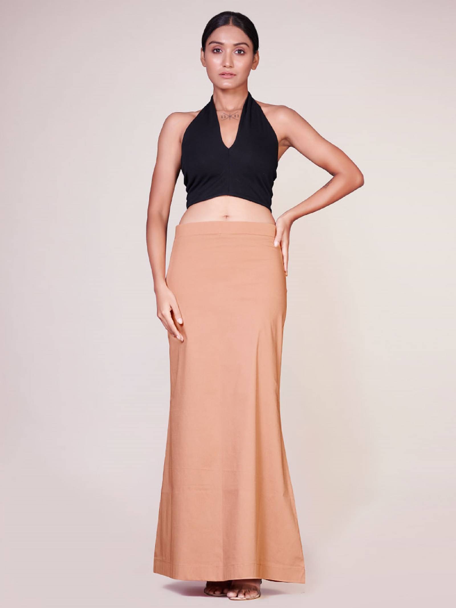     			Perfect cloth store Brown Cotton Petticoat - Single