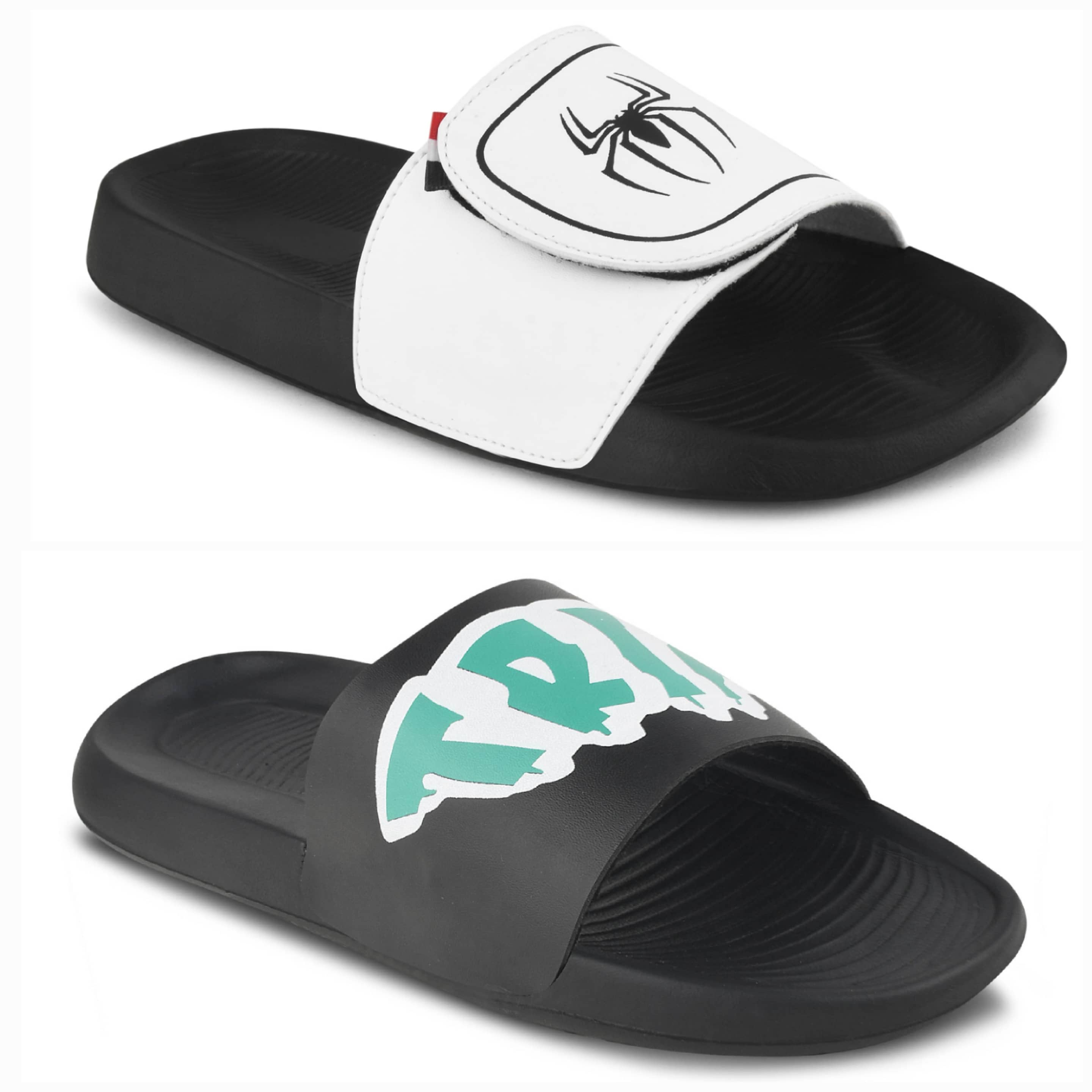 Q tick White Men's Slide Flip Flop