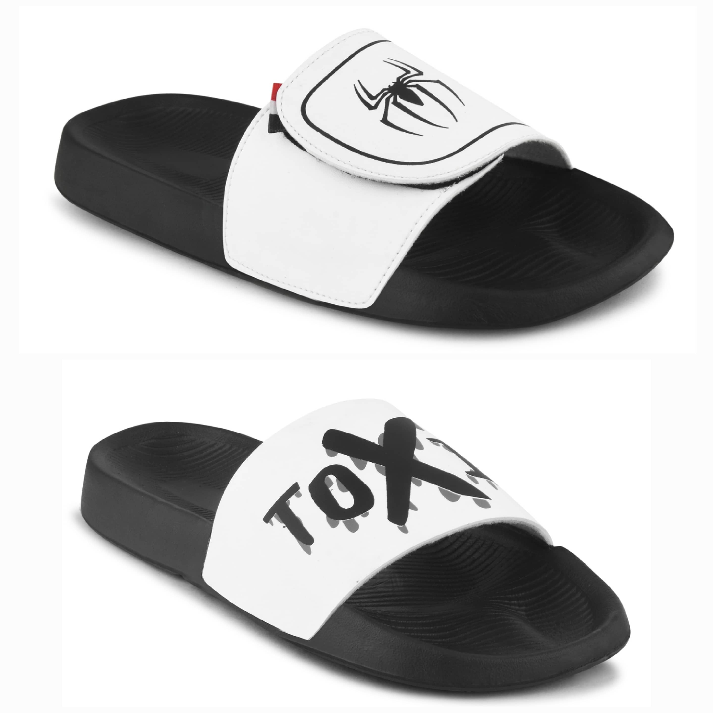 Q tick Black Men's Slide Flip Flop