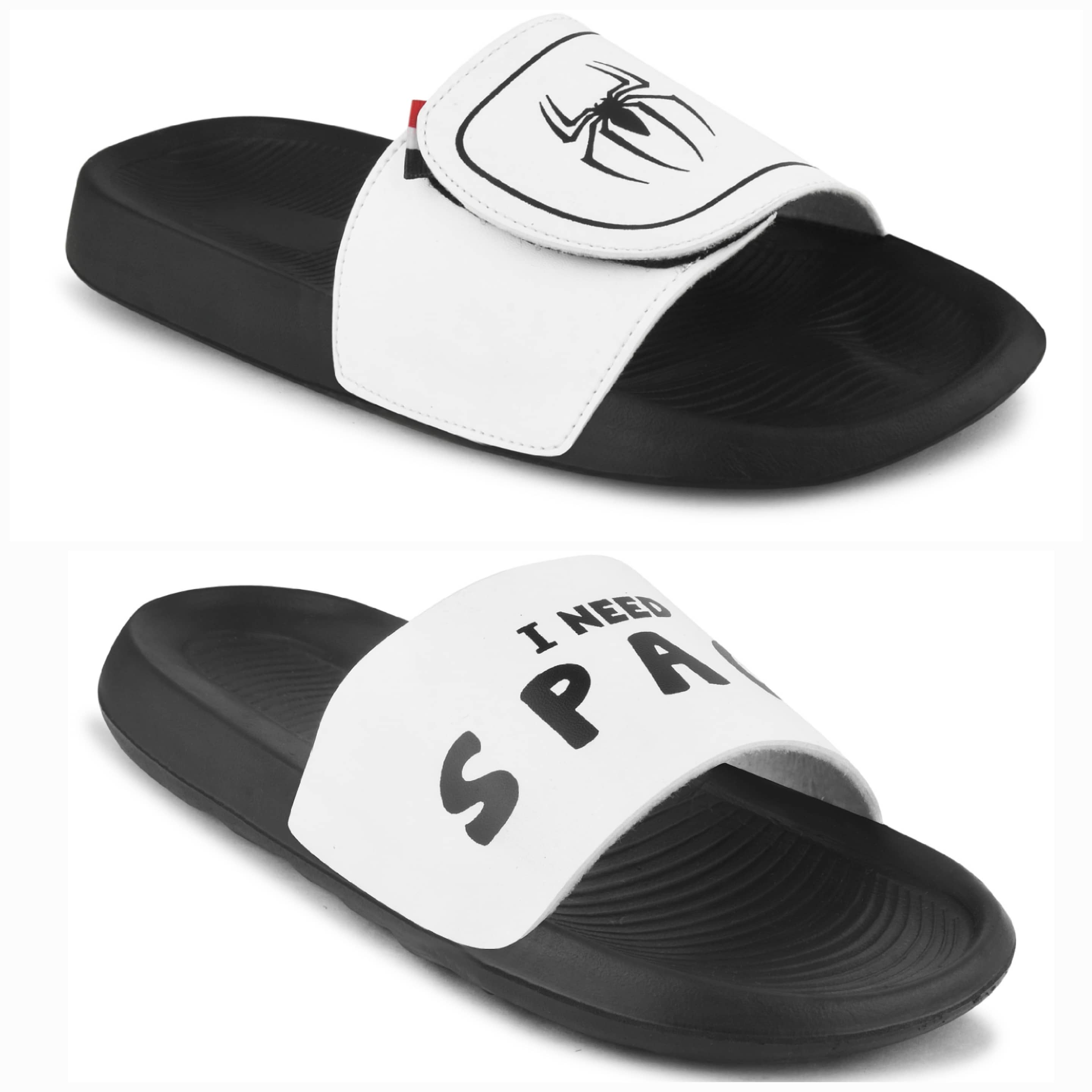 Q tick White Men's Slide Flip Flop