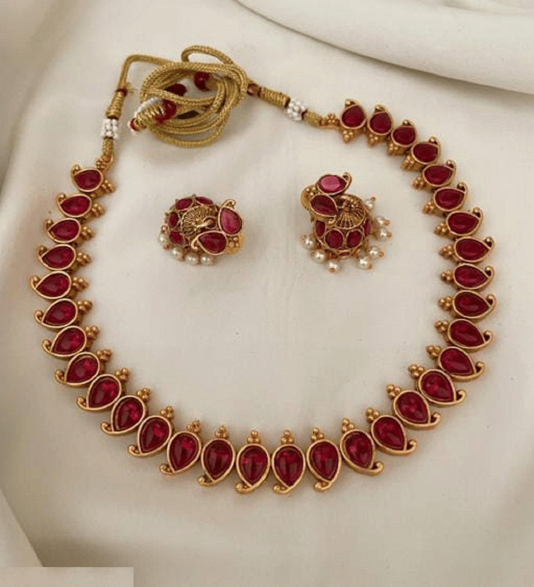RIENTA JWL Red Alloy Necklace Set ( Pack of 1 )