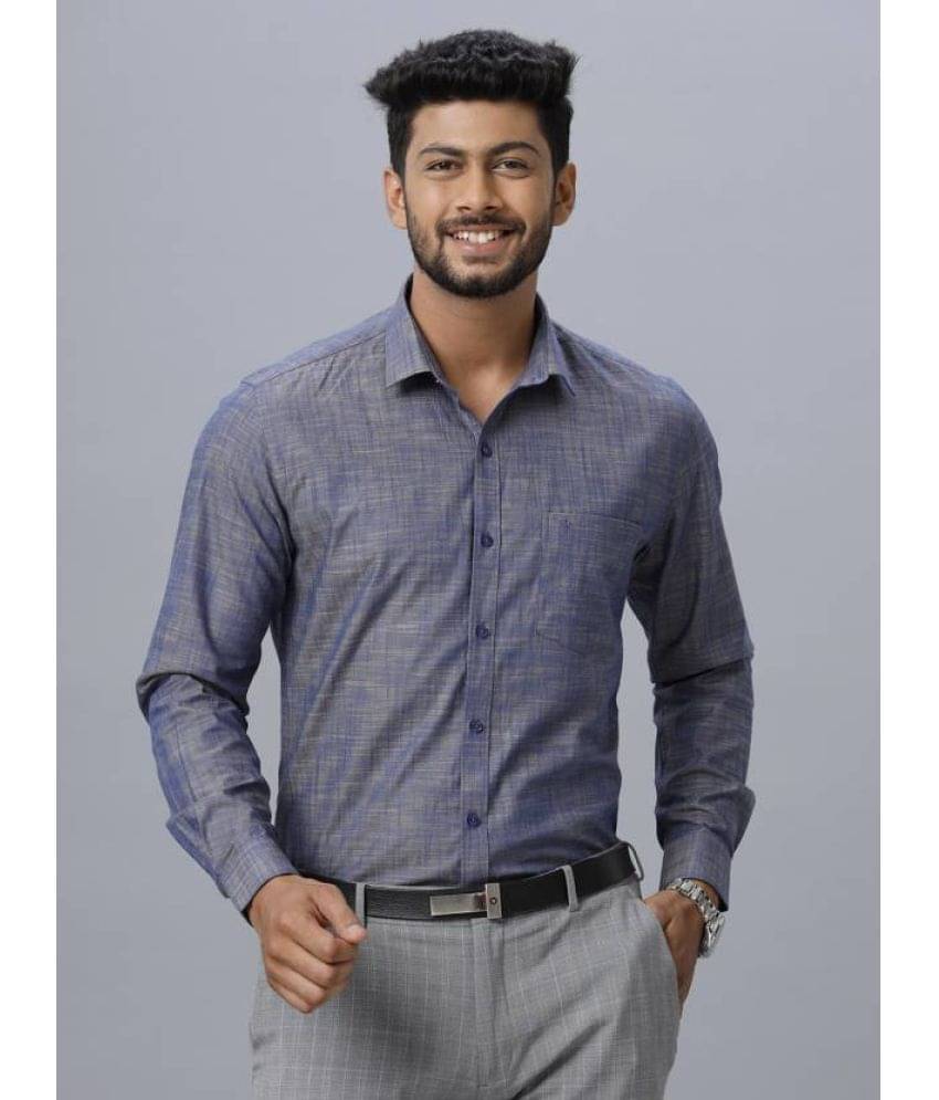     			Ramraj cotton Cotton Blend Regular Fit Full Sleeves Men's Formal Shirt - Blue ( Pack of 1 )