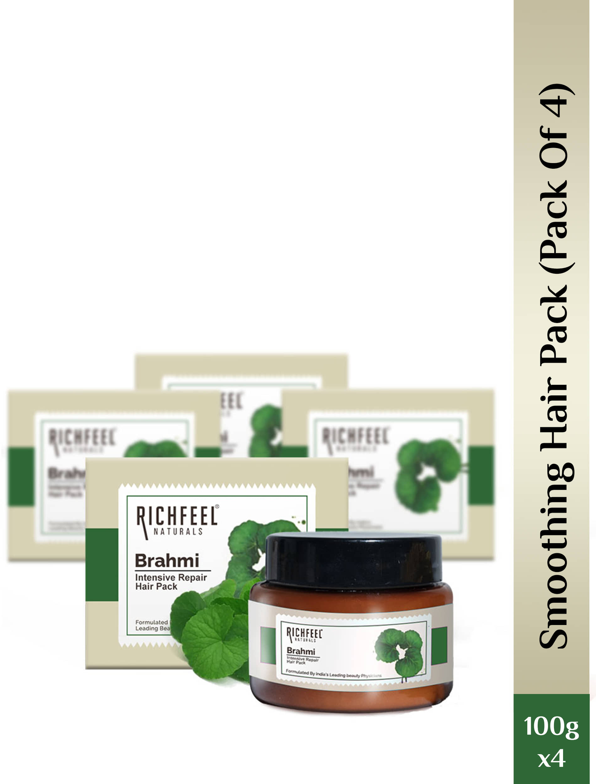 Richfeel Brahmi Hair Pack 100 Gms Pack of 4