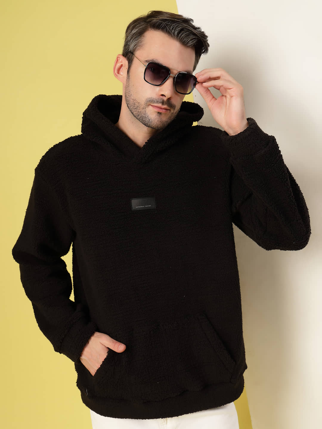 Rigo Polyester Hooded Men's Sweatshirt - Black ( Pack of 1 )