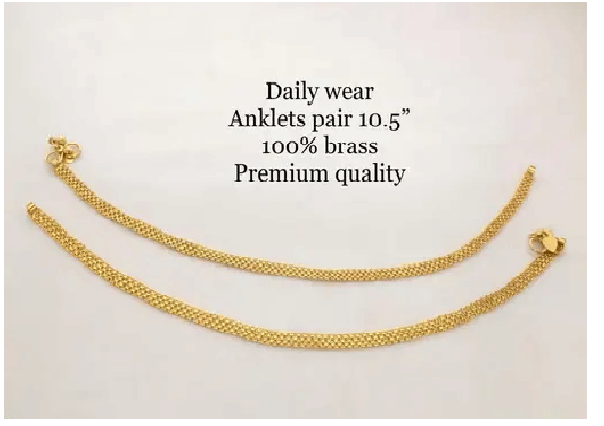 Sai Trading Gold Anklets ( Pack of 1 ) - Anklets | Buy online on ZillyBuy