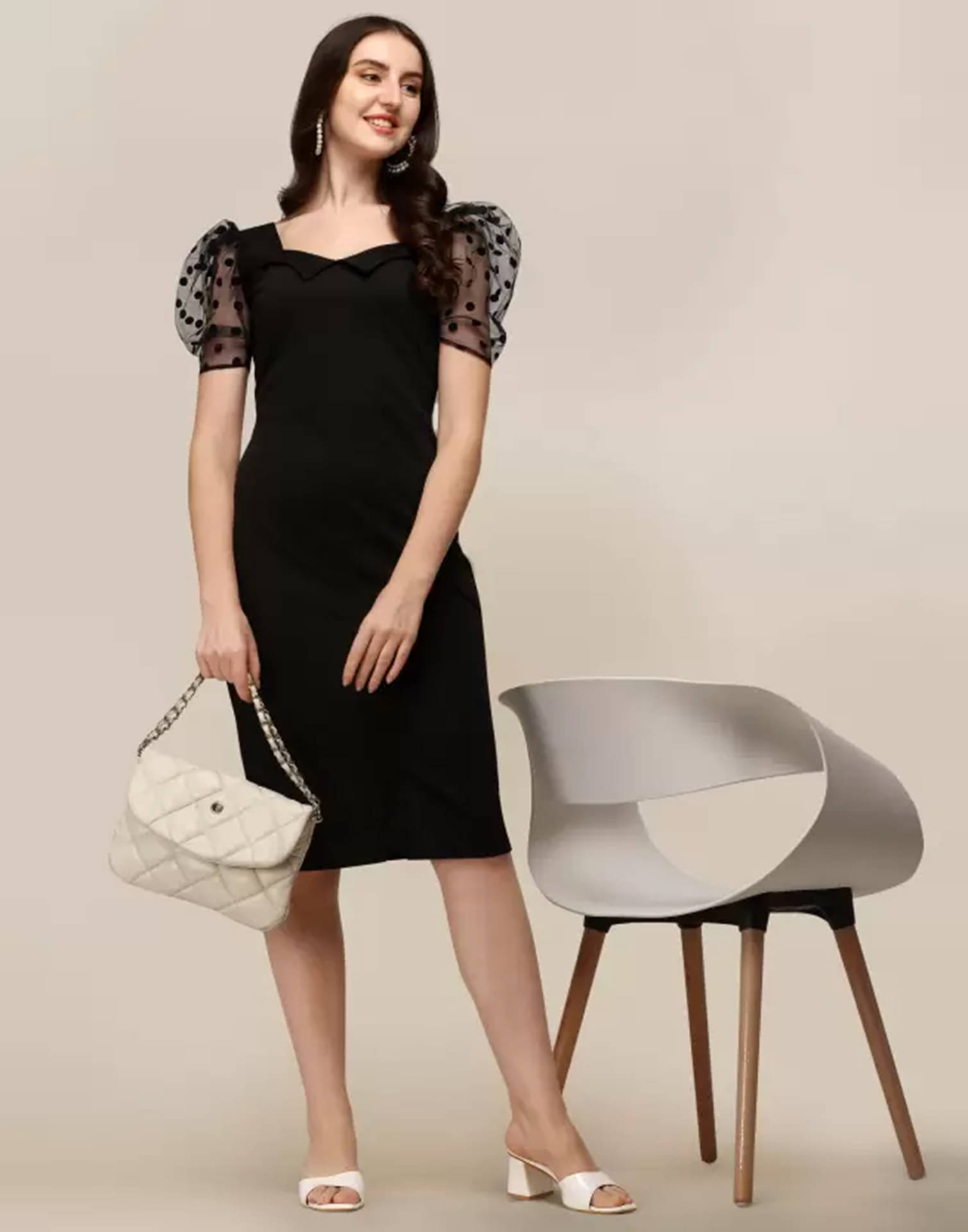     			Selvia Women Lycra Solid Bodycon Dress ( Black )