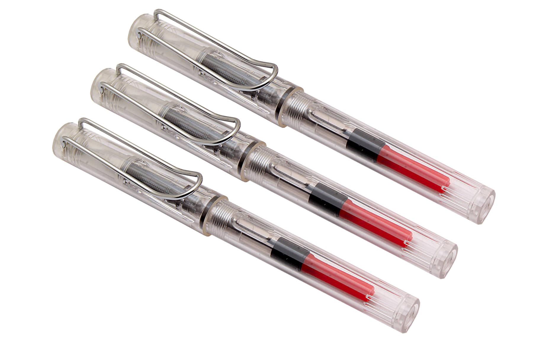     			Set Of 3 Jinhao 599 Demonstrator With Extra Fine Nib Fountain Pen  (Ink Color - Converter System)
